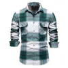 Men's Casual Shirts Shirt Autumn Retro Plaid Long Sleeved And Comfortable Quarter Work Attire Office 2024