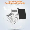 Calculators Desktop Calculator Digital Calculator Writing Tablet Time Function LCD Display with Erasable Handwriting Notepad BasicCalculator