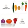 Decorative Flowers 8pcs Fake Vegetables Artificial Vegetable Foam Play For Pretend Kitchen