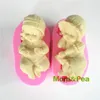 Moules de cuisson Mombea 0410 Baby Girl Silicone Soap Moule Cake Decoration Fondant 3D Food Grade Moule