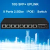 Switches beheerd 10G SFP+ UPLINK 8 PORTS 2.5GB SCHAKELAAR 2500M LAN POE/NON POE BESCHIKBAAR