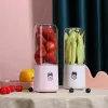 Juicers Xiaomi Mijia Mini Portable Blender Fruit Juicer Electric Juicer Machine Home Extractor Cup Wireless USB Juice Extractor 500 ml