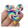 Decorative Figurines Kawaii Colorful Mouse Head Lollipop Flatback Resin Cabochon SImulation Candy Food Scrapbooking Phone Deco DIY Jewelry