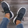 Casual Shoes Mesh Low Heel Women's Sneakers Lace-up Adult Ladies On Sale 2024 Fashion Sewing Solid Spring Vulcanize