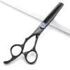 Ciseaux Clipper des cheveux de coiffeur du salon de beauté Clipper 6inch Cisteaux plats, cisaillements édentés, bâtons minces