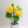 Decorative Flowers 53cm Artificial Lotus Flower Ornament Wedding Party Arrangement For Home Garden Living Room Table Decor Fake