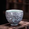 Tazze di piattini creativi retrò ceramica grezza maestro tazza di glassa ceramica forna da tè cambi tè ciotola in porcellana office bevanda tazza caffettiera acqua