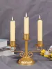 Ljushållare 1pc europeisk vintage ljusstake dekoration matbord romantisk ljusstjulig middag props western mat nordisk