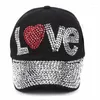 Ball Caps Fashion Denim Baseball Vintage Baseball di buona qualità Cap di strass Hip Hop Hop Love Cappelli Snapback per uomini e donne