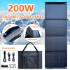 Banks 200W Panneau solaire pliable Double USB + cellules solaires CC Portable Chargeur solaire imperméable Banque d'alimentation mobile extérieure pour la randonnée en camping