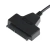 Kabels Groothandel USB naar SATA 7+15 PIN -adapterkabel 22 pin voor 2,5 "HDD harde schijfstation met USB -voedingskabel voor Raspberry Pi 3