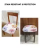 Krzesło obejmuje akwarelowe kwiaty przezroczystą konsystencję elastyczną pokrywę siedzeń do slipcovers jadalnia strój obrońcy