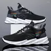 Casual Shoes Men's Fashion Running Breathable Mesh Sneakers Korean Style Soft Bottom Lace Up Round Head Comfortable Trainers