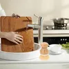 Liquid Soap Dispenser 2 Pcs Bamboo Pot Brush Wok Convenient Dish Scrubber Portable Washing Machine Household Brushes Sink Pan