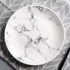 Plates Grey Building Marble Pattern Tableware Ceramic Plate Home Dining Salad Creative Bowl Set Gift