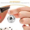 Figurines décoratives 20pcs Mini Disco Ball Charm DIY Collier pendentif suspendu