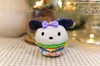 Coleção fofa de hamburger Kuromi 10cm Doll Doll Plush Toy Chanchain Pingente Gift Birthday Annody Day Casal Bolsa de presente Anime Sanei Kirby