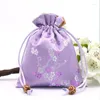 Emballage cadeau Happy Year Bijoux Sacs d'emballage Sachets Satin Broidered vintage Sac de rangement à crampon