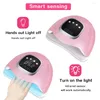 Séchoirs à ongles lampe de séchoir professionnel pour la manucure Gel UV puissant 66 LEDS Sense de détection automatique Turring tout vernis