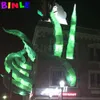 النحت الفني أخضر مخالب الأخطبوط القابلة للنفخ مع مصابيح LED العملاقة أخطبوط الذراع السقف وزينة الجدار لهالوين