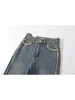 Jeans pour femmes femmes Vintage High Wiston Blue Baggy Fashion Denim Pantalons coréen Y2K Streetwear Retro Wide Jam Cowboy Pant
