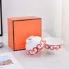 Designer 2-piece Bowls Set Printed Bone China Bowl with Gift Box Packaging Household Gift Wholesale