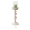 Candillas Candl en mesa de vidrio Celillas de cristal de resina Blanca Metal de boda Vasas Nordic Vasas para Casa Fabricantes de sala de la casa