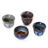 Koppar tefat keramiska vattenmugg kreativt porslin tecup traditionell kinesisk ugn byt office te cup drinkware gåva