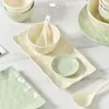 Płytki kremowe miski wiatrowe i set naczyń do użytku domowego 2024 Świeże miski o wysokiej kosmetyce pałeczki pałeczki naczynia