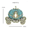 Brooches Wuli&baby Luxury Pumpkin Cart For Women Unisex 2-color Shining Cartoon Beautiful Carriage Casual Party Brooch Pins Gift