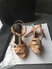 Sandaler designer kvinnor höga klackar skor 10 cm glänsande metall läder lyxklänning läder bröllopskor 14 cm med låda nr23 240404139d4c