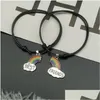 Charm Bracelets 2 PCs/Grundstücke Regenbogen Best Friend Bracelet Pectable Friendship Ehepaar Geschenkhandhandhandhandinside Drop Lieferung Schmuck DHAQR DHAQR