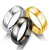 6mm The Lord of the rings magic letter stainless steel ring mix size 6136329038
