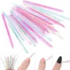 50/100Pcs Reusable Crystal Stick Double End Nail Art Cuticle Pusher Cuticle Remover Tool Pedicure Care Nails Manicures Tools