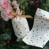 Presentförpackning 23 15 cm 50st julstjärna vinterskogsdesignväska kakan godis handgjorda fest gynnar plastförpackningar