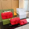 Bolsas de designer de luxo de alta qualidade marmont crossbody saco de embreagem sacola de noite carteira feminina na corrente 3 tamanho 16 22 26cm Calfskin Chevron Love Macaron