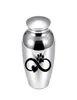 Infinite dog paw print pendant small cremation urn for pet ashes keepsake exquisite pet aluminum alloy ashes holder 5 colors1992613