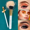 Shadow Jessup Brushes 15pcs Makeup Brushes مجموعة مسحوق العيون مزج المزيج مكياج أدوات شفة الظل بطانة ، بيضاء/ذهبية T103