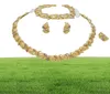 Örhängen halsband ankomst afrikanska smycken uppsättningar hjärta xo armband dubai guld set för kvinnor bröllop fest ring55561298601444