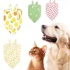 Vêtements pour chiens coton coton animal serviette serpenton de fruits de fruit estime petit conjoint de chat accessoires de cartoon bandana drop