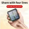 Banks 4in1 Power Bank Solar 30000mAh Large Capacity Charging Mini Powerbank Comes With Four Wires Suitable For Samsung iPhone Xiaomi