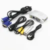 Convertisseur vidéo PC à télévision VGA vers TV Av RCA Signal Adaptter Converter Video Switch Box Composite Supports composites pour l'ordinateur