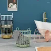 Laundry Bags Bin Light Luxury Simple Basket Hollow Design Storage Double Side Handles Clothes All- Home