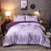 Beddengoed sets 40Bedding Stone Simple Plain Quilt Cover en hoofdsteungrootte Home Textile driedelige set kussensloop