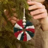 Decorative Flowers Macrame Christmas Wreath Multicolor Knitted Wall Art Ornament Sign Hanging Dream Catcher Wedding Party Gifts