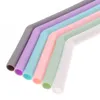 Disposable Cups Straws 1Piece Universal Reusable Flexible Curved Silicone Drinking Cleaning Brush Set Party Bar Accessory