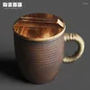 Mugs Mineral Earth Handle Bamboo Cover Mark Cup Water Home Office Own Milk Coffee Drink Single