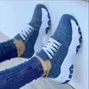 Sıradan Ayakkabı 2024 Sneakers Kadın Tuval Dantelli Vintage Kadın Platformu Zapatillas Mujer