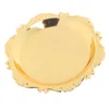 Plates 1Pcs Light Luxury Metal Retro Ins Mini Paper Cup Cake Plate Iron Afternoon Tea Tray