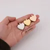 Charms 5pcs 26.5x28mm Blank Heart Pendant 5mm Thick Engraveable Stainless Steel Necklace Jewelry Making Accessories DIY